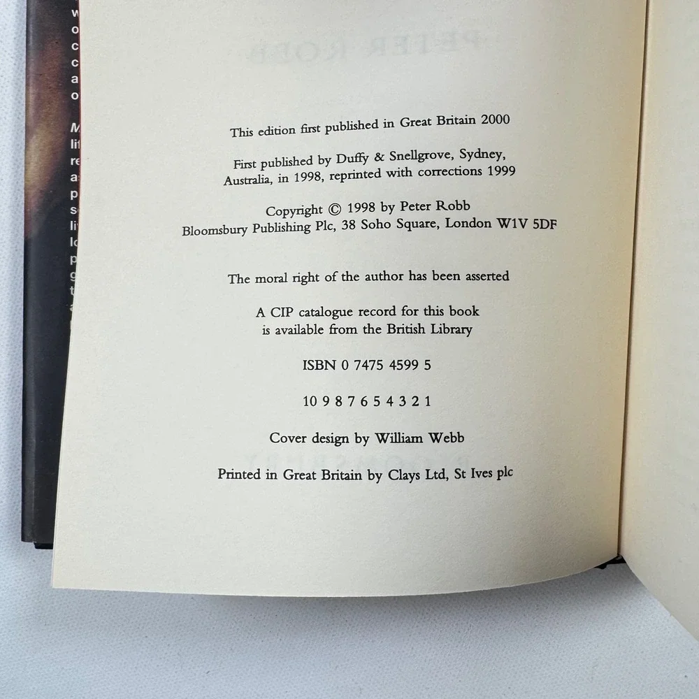 M Peter Robb Caravaggio Biography Hardcover 1st UK Edition 2000 Bloomsbury Art